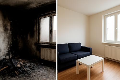 avant après nettoyage incendie paris